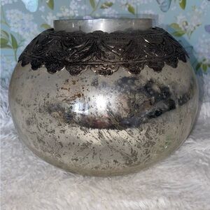 Elegant Decorative Mercury Glass vase/bowl